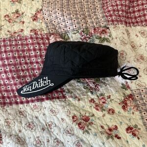 Vintage Von Dutch Black Quilted Cap